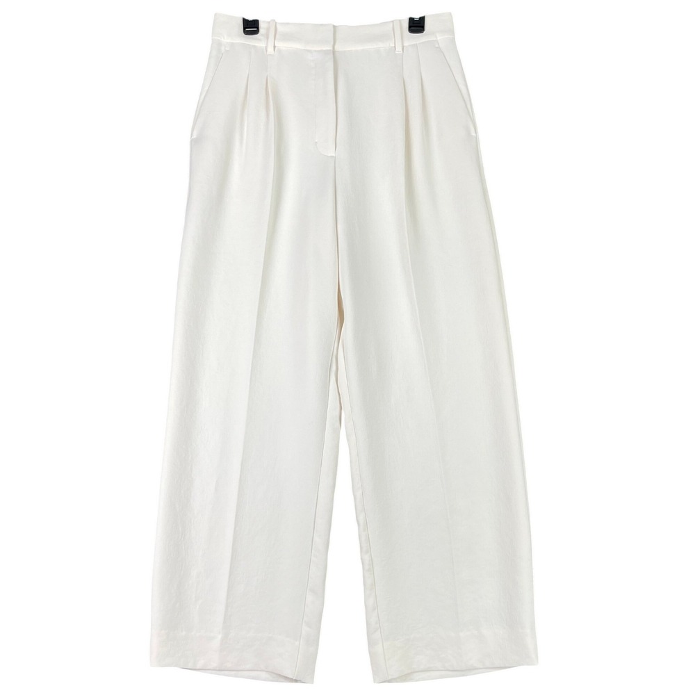 Wilfred Pleated Wide Leg Trousers High Waisted Professional Womens 10